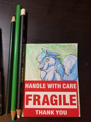 Nisha is fragile - a badge