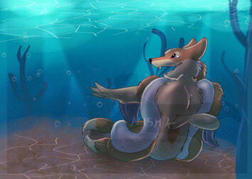 A Floatzel named Cap swimming A Floatzel named Cap swimming