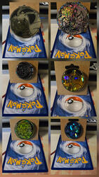 Pins made from Pokemon Coins